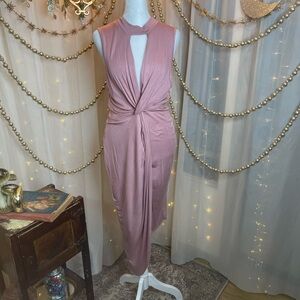 Charlotte Russe Mauve Twist Front Dress